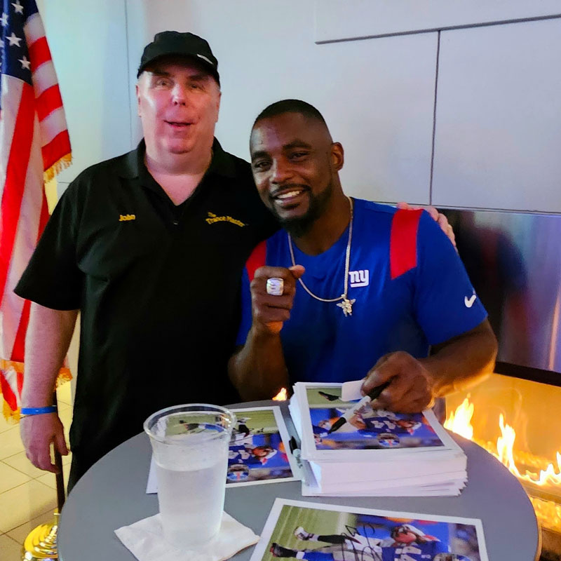 John Cerbone with Ahmad Bradshaw